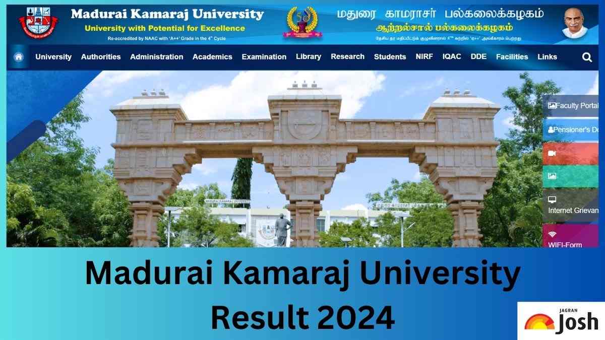 MKU Result 2024 at mkuniversity.ac.in; Direct Link to Download UG and PG Marksheet