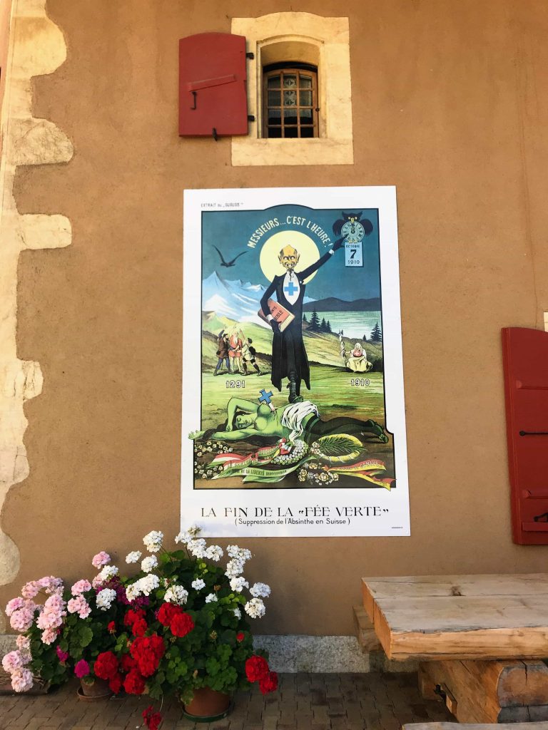 ban on absinthe poster Motiers