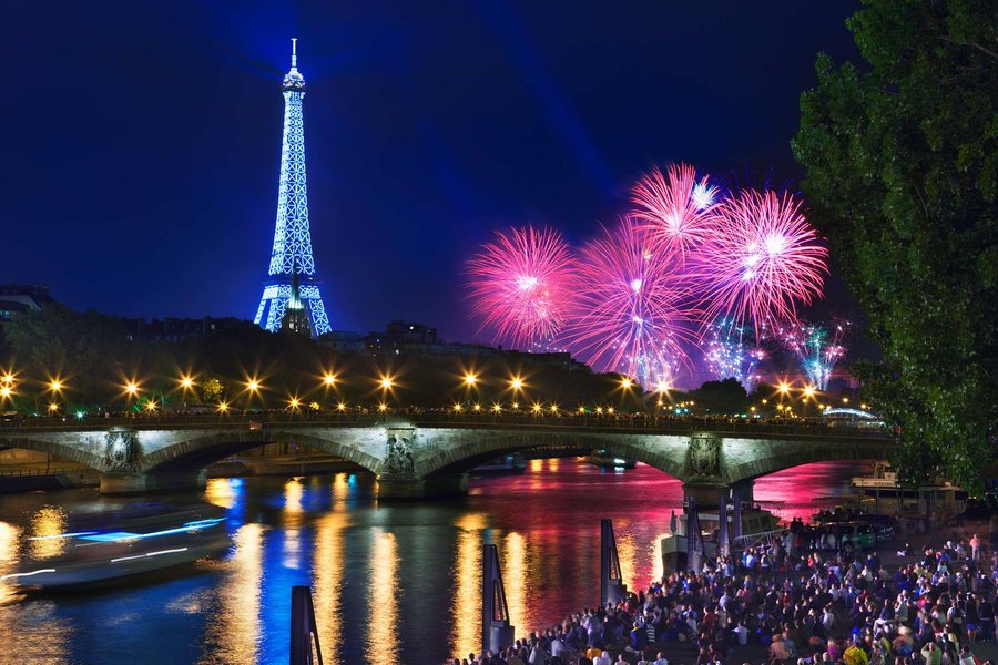 Bastille Day Eiffel Tower Paris France