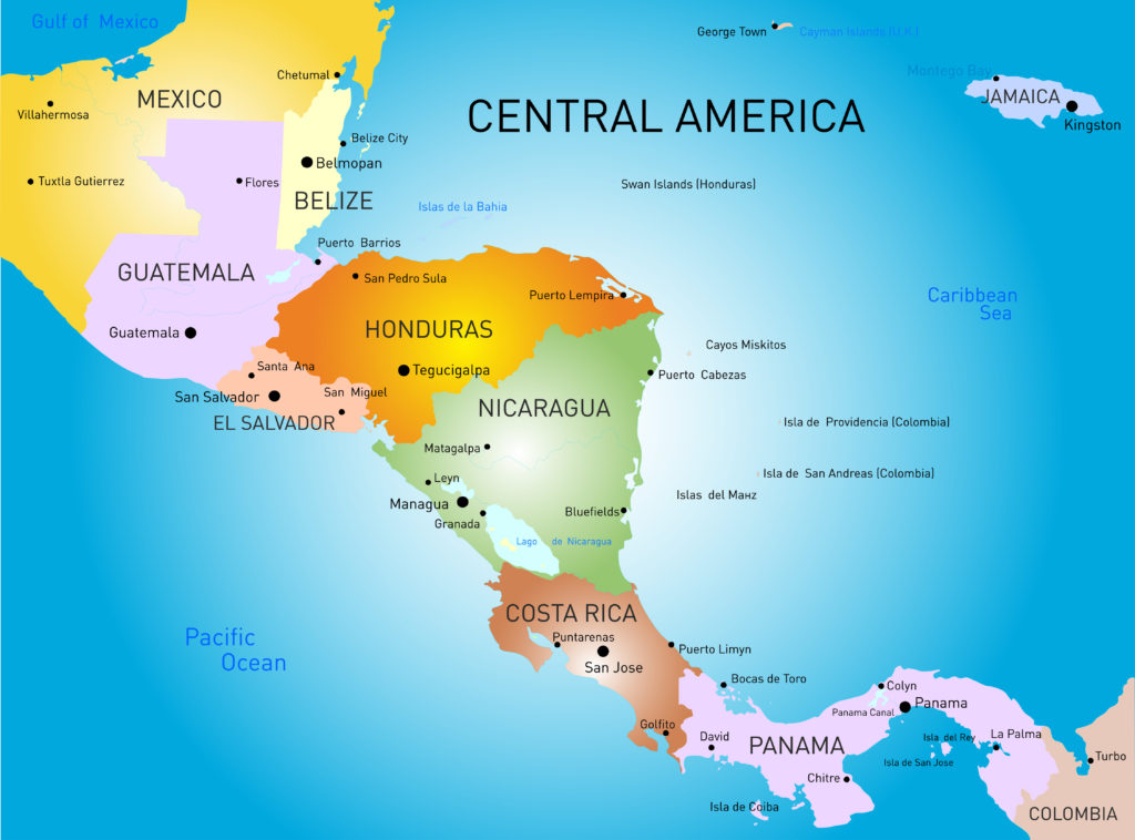 translations and meanings of Names of Mexico and Central American countries