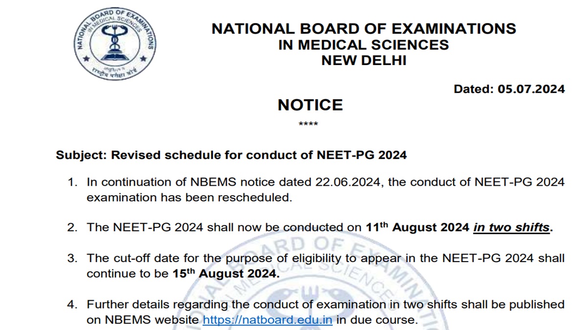 NEET PG 2024 Exam Dates Out