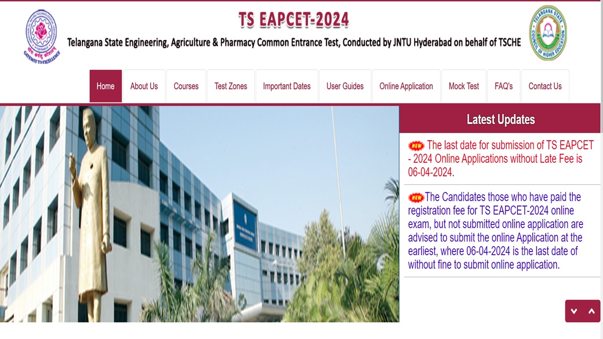 TS EAPCET 2024 application correction window